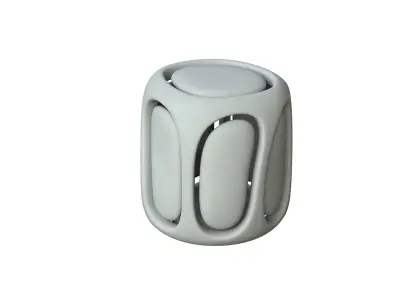 SciFi Cube Object No 67299 Low Poly Shape Low-poly 3D model