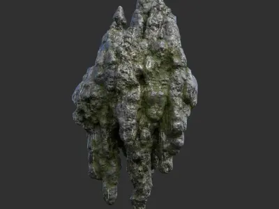 Low poly Stalactite Cave Rock Modular Pack C2 2020 Low-poly 3D model