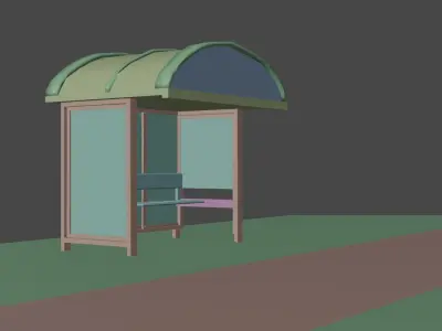 Bus Station Free 3D model purchase