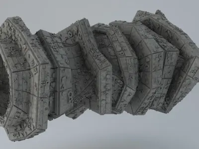Sci -Fi Shapes - The Gate of Dimensions Low-poly 3D model