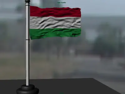 Hungary flag 3D model