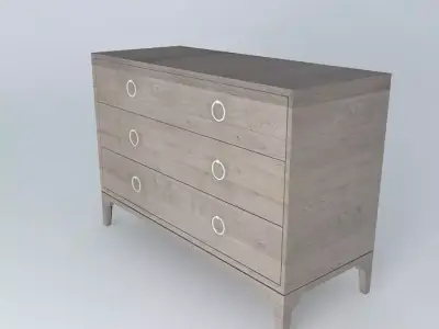 Zinc Door Redford House Bennett 3 Drawer Dresser Free 3D model