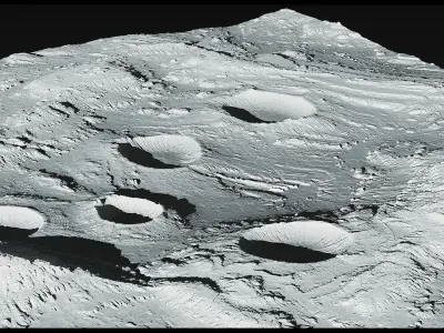 Moon Landscape Pack - World Machine Low-poly 3D model
