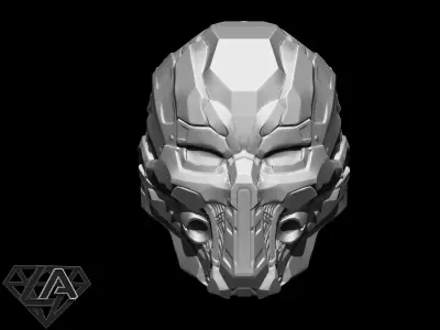  Mortal Kombat X Triborg Smoke Sci fi helmet model 3D print model