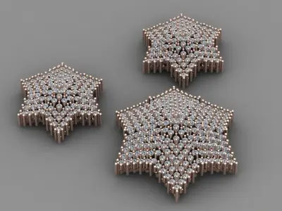 Diamond Rose Gold Pendant Set 3D Print Model 3D print model purchase