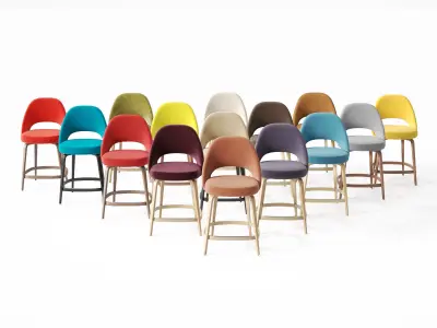 Saarinen Executive Bar and Counter Stool 3D model