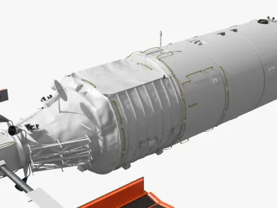  Mengtian Tiangong Side Module Deployed State White 