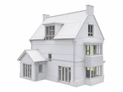 Neighborhood Houses P30 Low-poly 3D model