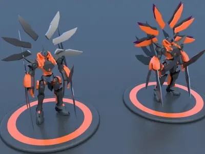 Mech Robot Cyborg EvolutIon stage TWO 3D model