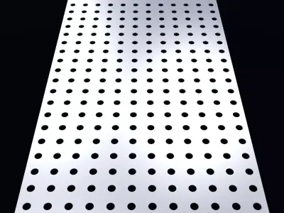 Perforated panel with 12 percent opening 25O64 3D model