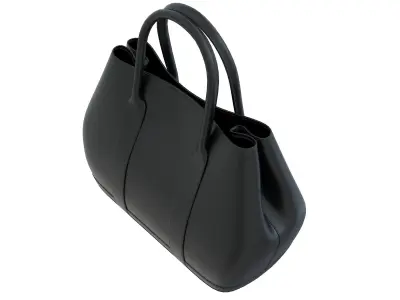 Hermes Garden Party Bag Black Leather Low-poly 3D model