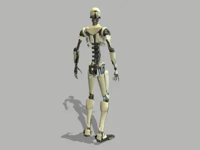 Robot Low-poly 3D model 13