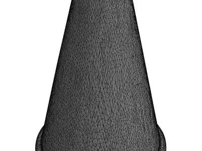 Realistic Worn Traffic Cone Low-poly 3D model