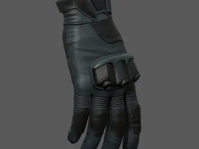 Gloves military combat soldier armor scifi low poly  Low-poly 3D model