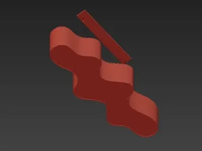Rutbo Turned Woodr Pendant 3D model