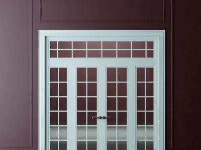 Door collection two doors mockup 3D Model Pack