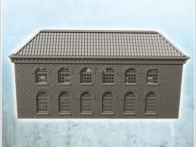 Former house of detention Assen Netherland - Modern WW2 WW1 Worl 3D print model