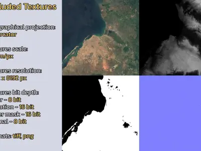 Cacuaco Angola City Landscape 3D Model 3D model