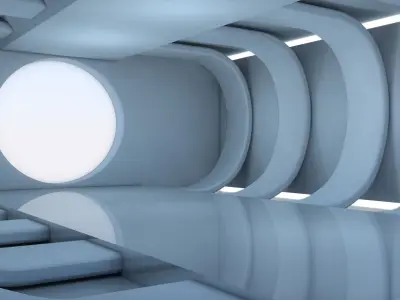 Sci Fi Room Low-poly 3D model 13
