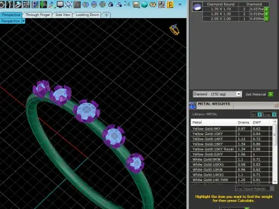 Light Minimalist Diamond Ring 3D print model