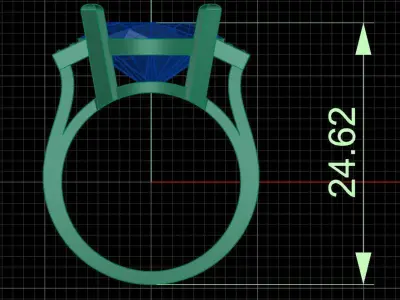 Jewelry ring 410 3D print model
