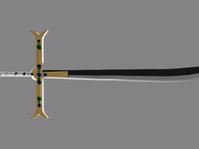 mihawk sword YOUR FROM ONEPICES Low-poly 3D model