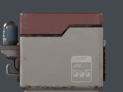 Scifi Futuristic Pot Low-poly 3D model