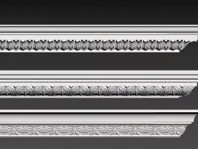 Plaster molding 3D model