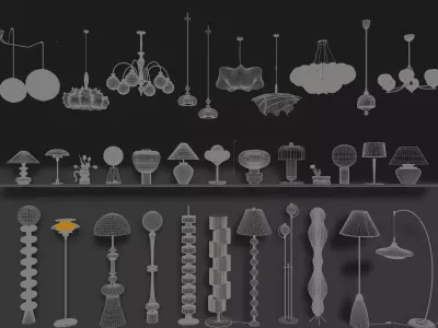 Modern Lighting Sets 3D model