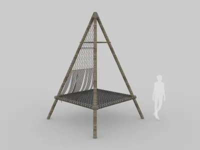 Beach Teepee - Resting Zone 3D model