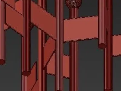 Sciolari Brass Chandelier 3D model