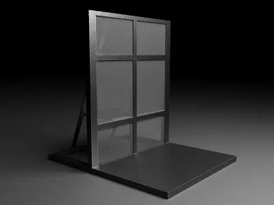 Concert Event Barrier  Low-poly 3D model