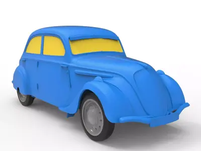 Peugeot 202 1938 Classic Car 3D print model