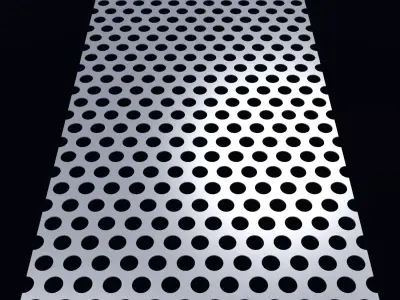 Perforated panel with 38 percent opening 25O100 3D model