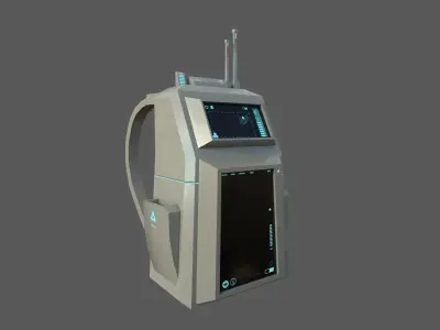 Sci-Fi Backpack - Character Design Fiction Low-poly 3D model