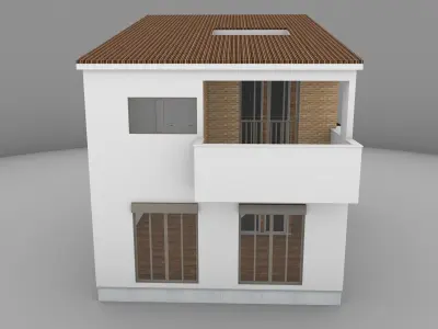 House model for background 04 Low-poly 3D model