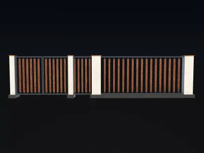 Modern fence 3D model