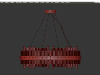 Glass Angular Tubes Low-poly 3D model