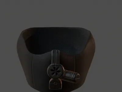 Gas mask helmet 3d model scifi Low-poly  Low-poly 3D model