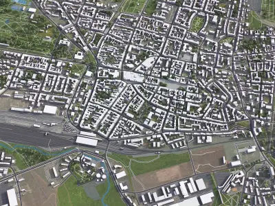 Bytom - City 3D Model Low-poly 3D model