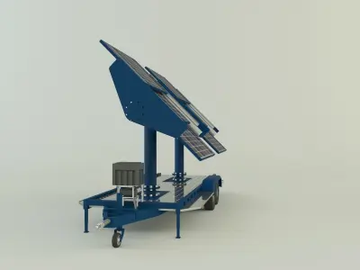 Solar panel carrier 3D model