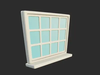 Cartoon Window 28b 3D model