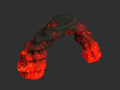 Small Arch - Lava Low-poly 3D model