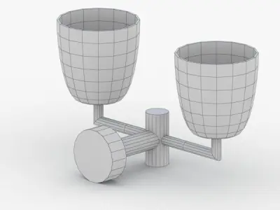 1464 - Bra Lamp Low-poly 3D model