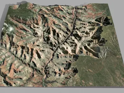 Seven mountain landscapes 3D Model Pack