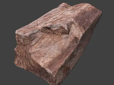 Cinder Debris Low-poly 3D model
