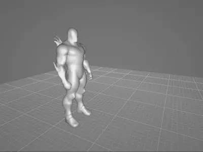 Dark Armored Supervillain Game Ready GLB Model 3D Low-poly 3D model