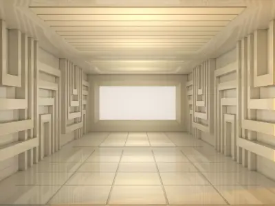 Sci Fi Interior 3D model 4