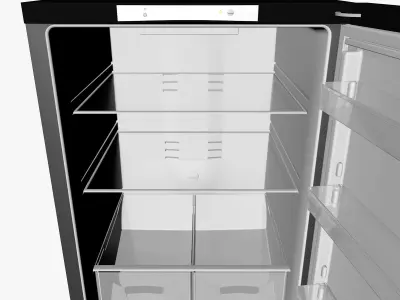 Black fridge 3D model