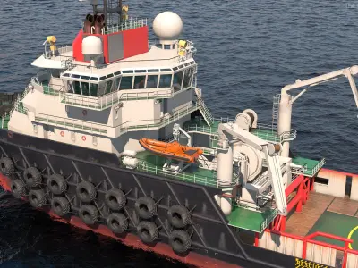  Bylgia Deep-Sea Anchor Handling Tug Rigged 